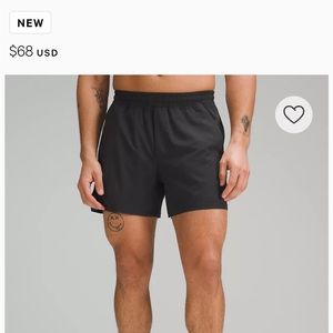 Men’s lulu lemon gym shorts in black size medium